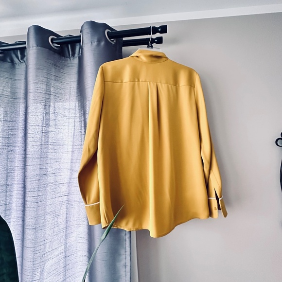 Ann Taylor Mustard Blouse - Picture 2 of 6